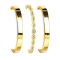 HERIER Gold Bracelets for Women 18k Gold Plated Bracelet Stack Bangle Cuff Bracelet Set for Women Non Tarnish Beaded/Paperclip/Cuban Link Chain Bracelets Jewelry for Women Trendy - style: Cuff Rope3-Gold