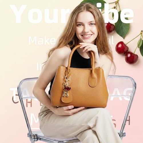 Cute Initial Cherry, Bow, Heart & More Styles - Personalized Keychain Bag Charms & Purse Accessories for Handbags - color: Red Cherry, style: H