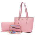 Purses And Wallets Set For Women Work Tote Satchel Handbags Shoulder Bag Top Handle Totes Purse With Matching Wallet - color: A54-3pcs/Set Pink