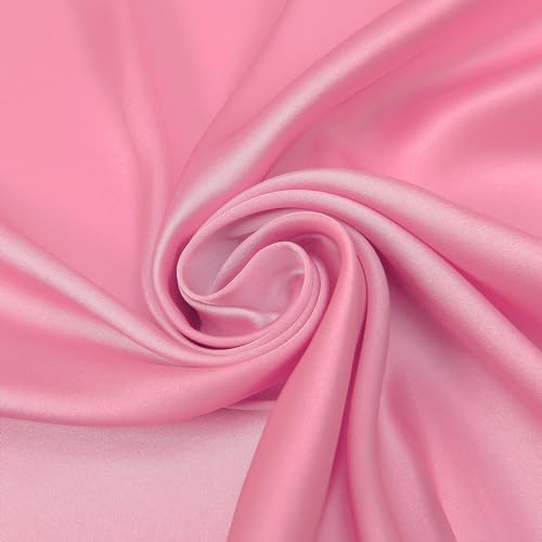 RIIQIICHY 35 Inch Head Scarf for Women Hair Scarf Like Silk Scarf Square Scarf Bandanas for Women - color: Pink