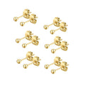 FOSIR 6 Pair Tiny Women 14K Gold Plated Ball Stud Earrings Surgical Stainless Steel Earrings Set, 2-6MM - style: 6 pair diameter,3mm