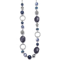 PEARL&CLUB Long Beaded Necklaces For Women - Sweater Chain Fashion Jewelry Necklace Gifts For Women - color: 23-Navy blue