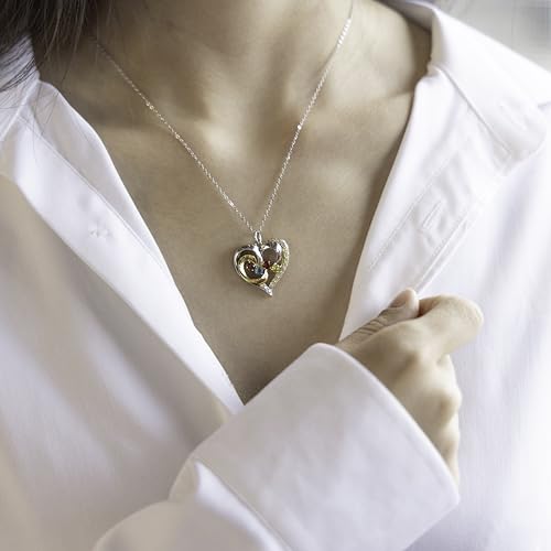 GLAMCARAT Personalized Mothers Necklace with Birthstones customized jewelry - style: 1 stone & 1 name