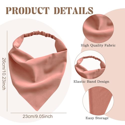 6 Pack Hair Scarf Headband for Women, Elastic Boho Triangle Bandana Head Scarves Hair Accessories