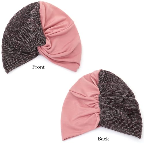 XYIYI Chemo Headwear Turban for Women, Cancer Patients Head Wrap Cover Hat for Hair Loss - color: Pink