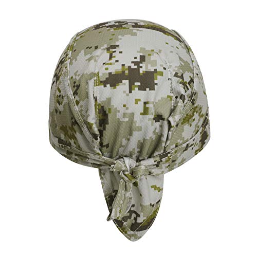 PURFUN Men Women Breathable Cycling Bandana Headscarf Adjustable Sweat Wicking Quick Dry Mesh Head Scarf Wrap Liner Skull Cap - color: Camou#3