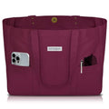 HOMESPON Large Canvas Tote Bag for Women Everything Bag with Pockets and Laptop Sleeve - color: Maroon