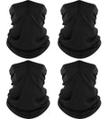 ROXUN 4 Pack Neck Gaiter, Cooling Breathable Face Mask UV Protection Scarf Hiking Bandana for Men/Women - color: 4 Black