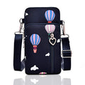 BIAOTIE Lightweight Small Crossbody bags Cell Phone Purses Travel Pouch Shoulder Bag for Women - color: Black Balloon