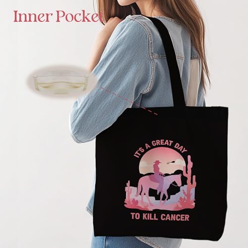Aesthetic Tote Bag for Women | Medium Size with Inner Pocket | Stylish & Practical - color: Black