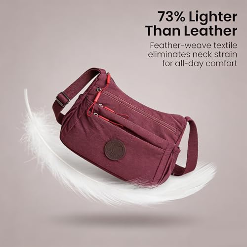 Solid Color Fashionable Multi-pocket Zipper Crossbody Bag for Women - Lightweight & Waterproof Shoulder Bag - color: Beige