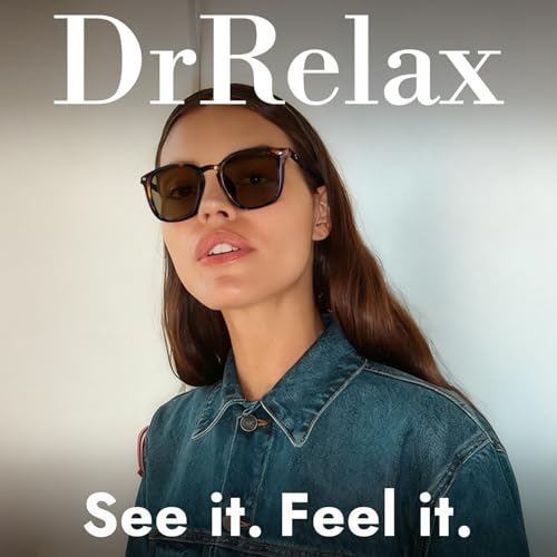 DrRelax Retro Sunglasses Womens Trendy Round Polarized Shades Sun Glasses - color: Tortoise Frame Brown Lens