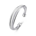 925 Sterling Silver Bracelets Open Adjustable Bangle Bracelet Teardrop Water Drop Cuff Bangles for Women - color: Pattern 4