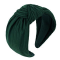 YISSION Wide Knotted Headbands for Women Non Slip Head Band Green Headband Fashion Top Knot Hairband Hair Accessories for Women Girls - color: Green