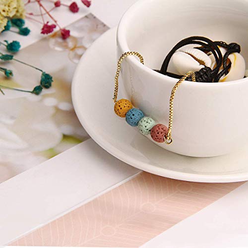 Jardme Essential Oil Diffuser Bracelets, 14K Gold Link Bracelets for Women, Birthday Gifts for Women Mom - color: Chroma Lava