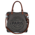 KAMEILONG Large Canvas Tote Bag for Women with Zipper Everyday Crossbody Bag Laptop Shoulder Bag Hobo Handbag - color: Gray