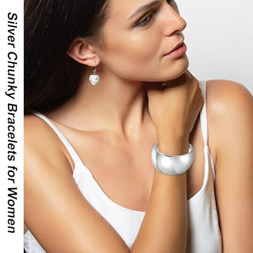YMBYCM Gold Chunky Bangle Bracelets for Women Trendy Wide Chunky Cuff Bracelets Wrap Bracelet - style: C-G3
