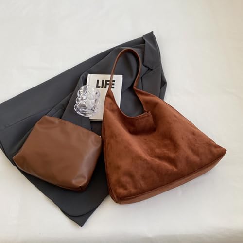 Straw Hobo Bag for Women 2026 Boho Woven Beach Purse Large Summer Straw Tote with Lining Black Raffia Shoulder Bag | straw material - color: Suede Hobo-brown