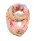 Scarfand's Romantic Rose Prints & Floral Patterns Lightweight Infinity Fashion Scarves Wraps - color: Butterfly Peach