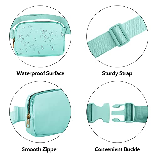 VOROLO Fanny Pack For Women And Men Crossbody Bag Belt Bag with Adjustable Strap Graduation Gifts Light Green - color: Light Green, style: 1 Pack Fanny Pack