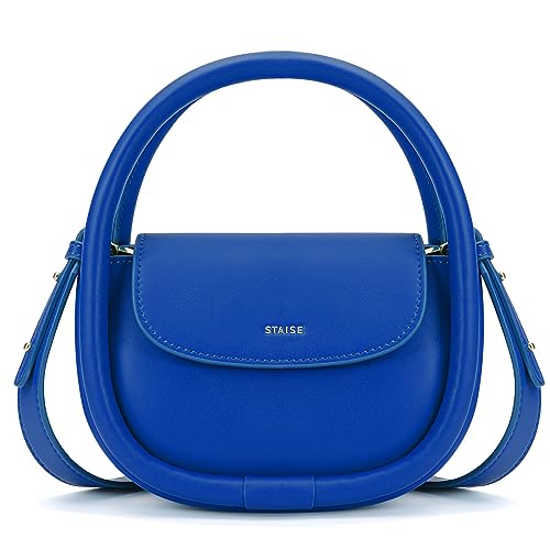 STAISE Designer Top Handle Shoulder Bags for Women, Trendy Mini Crossbody Purses, Women’s Leather Handbags with Straps - color: Blue