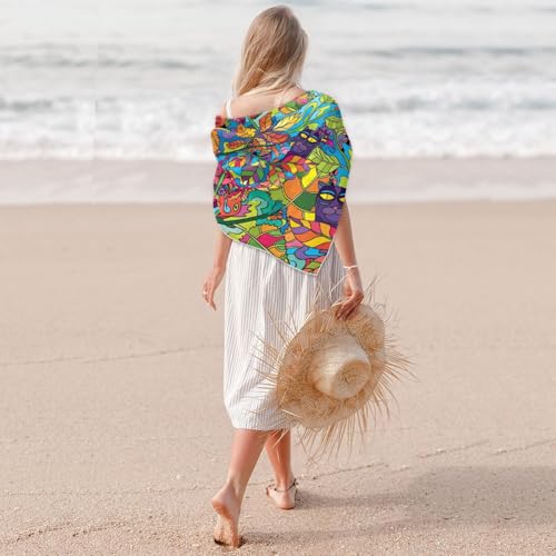Silk Scarf Women Silk Neckerchief Sleep Wrap Head Scarf Square Headwear Lady Aesthetic Accessory 35.4 * 35.4in - color: Color21
