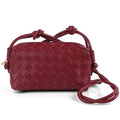 ZEDIUH Woven Bag for Women Crossbody Shoulderbag, Small Vegan Leather Purse - color: Burgundy