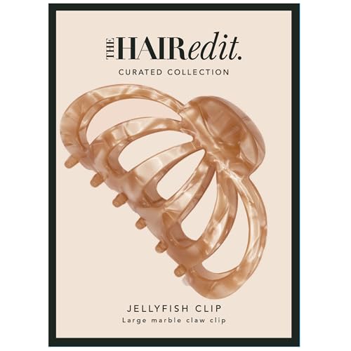 Jellyfish Marble Claw Clip - Latte - color: Latte Marble