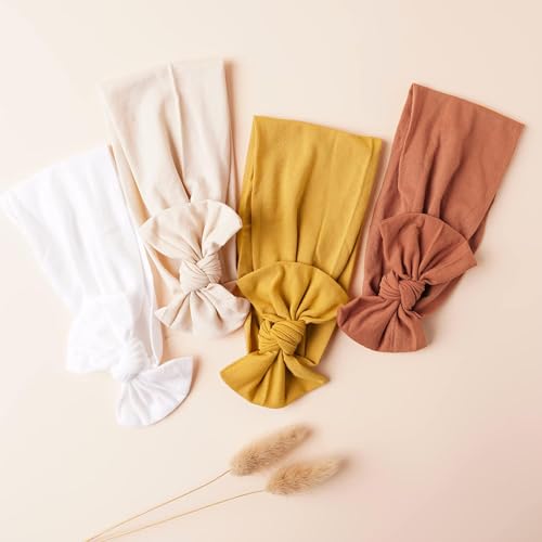Jesries 22 PCS Baby Headbands Soft Nylon Hairbands with Bows Girls Hair Accessories for Newborn Infant Toddler Kids Handmade - color: Purple