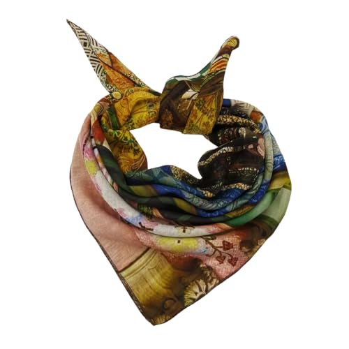 Large Cotton Bandana Lightweight Head Hair Scarf Headbands Wraps Cover Handkerchiefs for Women Men 25 x 25 inch - color: Rt16