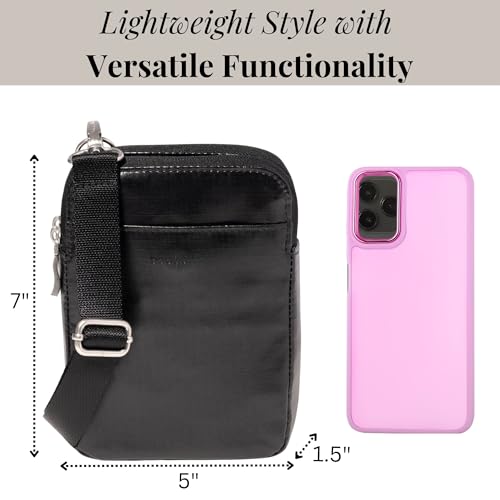 Baggallini Women's Modern Take Two Rfid Crossbody - color: Black Gloss Ripstop