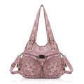 Angel Barcelo Purses for Women Large Shoulder Bag Soft Hobo Bags for Women - color: Dark Pink