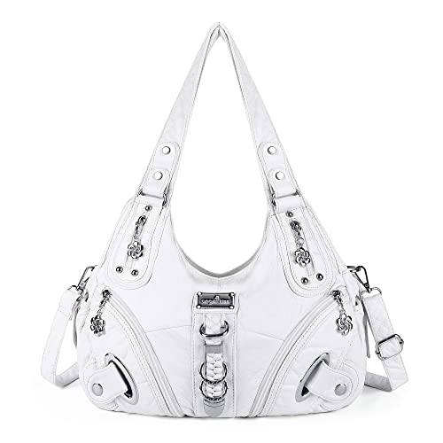 Angelkiss Hobo Purses and handbags for Women Satchel Handbag Women Purses Large Daily Shoulder Bags | Purses - color: White