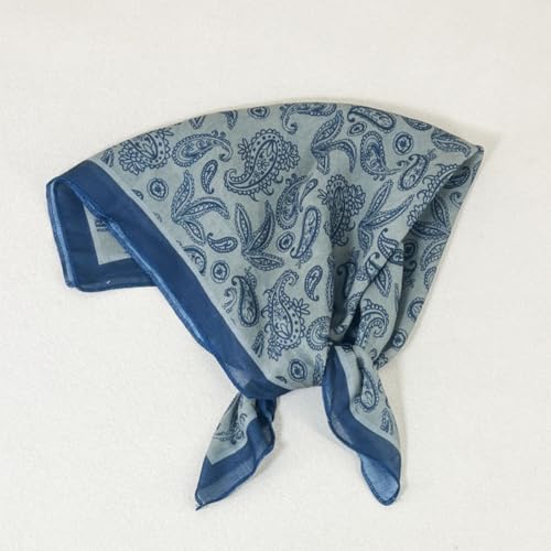 Cotton Like Bandana in Bulk, Head Scarf, Headband, Head wrap, Hair Neck Scarf for Women 22 x 22 inch - color: Bib07 Paisley 4pcs