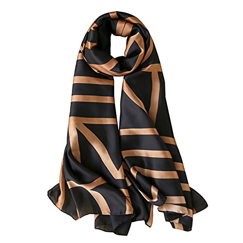 Silk Scarf Mulberry Silk Fashion Scarves Long Lightweight Shawl Wrap … - color: W41
