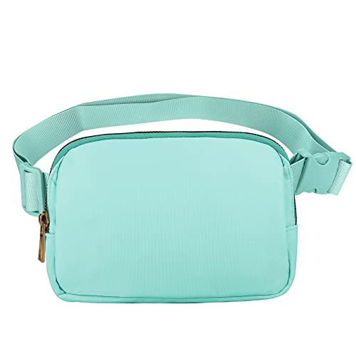 VOROLO Fanny Pack For Women And Men Crossbody Bag Belt Bag with Adjustable Strap Graduation Gifts Light Green - color: Light Green, style: 1 Pack Fanny Pack