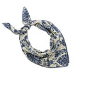27.16'' Bandanas for Men, Cotton Mens Head Scarf with Flower Pattern Floral Hair Bandana Headband for Daily Casual - color: White Blue