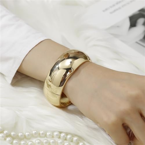 YMBYCM Gold Chunky Bangle Bracelets for Women Trendy Wide Chunky Cuff Bracelets Wrap Bracelet - style: E-G