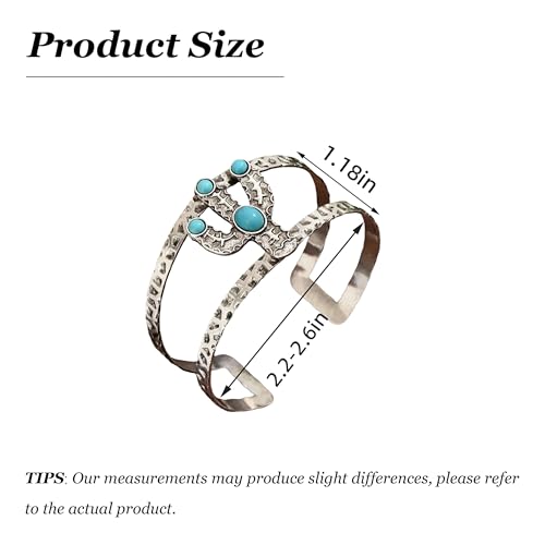 Long tiantian Western Turquoise Beaded Bracelet Set for Women Stackable Cowgirl Bracelets Boho Concho Jewelry Country Concert Rodeo Outfit Accessories Gifts - color: D4