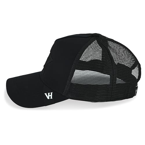 VINTAGE HAVANA Trucker Hats Women | Mesh Adjustable Snapback Hat | Men & Women Cute Trendy Fashion Baseball Cap - color: Black
