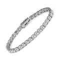 MDFUN 18k White Gold Plated CZ Tennis Bracelet, 4MM Cubic Zirconia Charm Bracelet for Women Men - style: 6.5" tennis bracelet