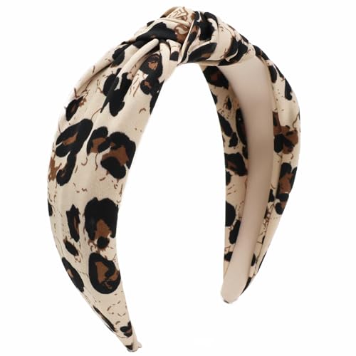 Leopard Parttern Headbands for Women Wide Knotted Headbands Fashion Hair Bands-Leopard Print - color: Leopard Parttern