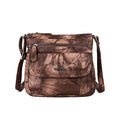 Angelkiss Small Womens Crossbody Bag Leather Shoulder Purse for Women Hobo Bag with Adjustable Shoulder Strap - color: 7brown