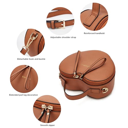 Crossbody Purse for Women Small Crossbody Bags Trendy Vegan Leather with Adjustable Shoulder Straps Gift for Mother Wife Mom - color: 699-brown