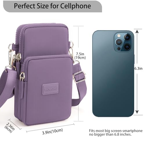 JANKS Small Crossbody Bags for Women Mini Cell Phone Purses Handbag Shoulder Bag - color: E-purple