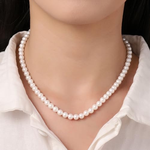 Beaded Choker Necklaces for Women 18k Gold Plated Dainty Gold Choker Necklaces for Women - style: pearl choker