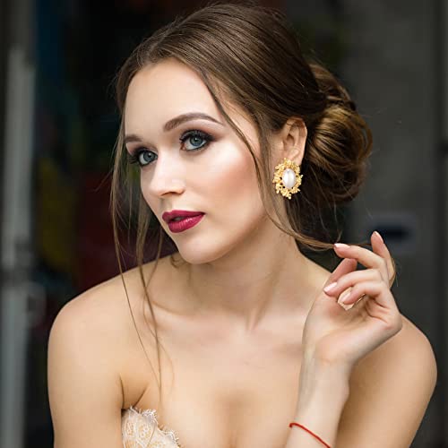 Glenmal Gold Statement Earrings for Women Large Gold Geometric Earrings Woven Twisted Leaf Earring Jewelry Gift - style: Lovely Style