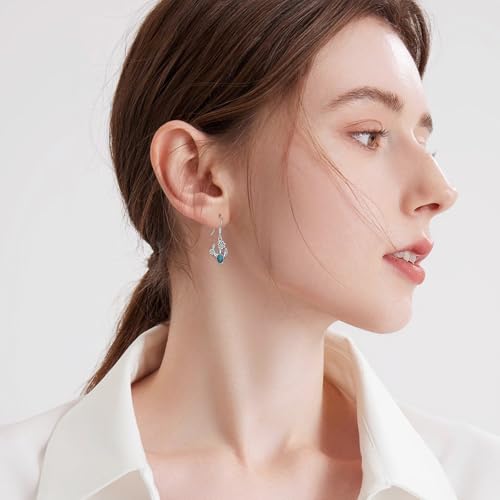 Western Earrings for Women 925 Sterling Silver Turquoise Western Country Dangle Drop Earrings Country Jewelry Gifts for Cowgirl Cowboy - style: Cactus-A