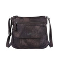 Angelkiss Small Womens Crossbody Bag Leather Shoulder Purse for Women Hobo Bag with Adjustable Shoulder Strap - color: Coffee