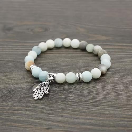 Women Beaded Bracelet Set | Colorful Boho Stackable Trendy Design with Crystal Accents Multilayer Bangle Bracelet | Fashion Stretch Braclets Jewelry for Women - color: Stone